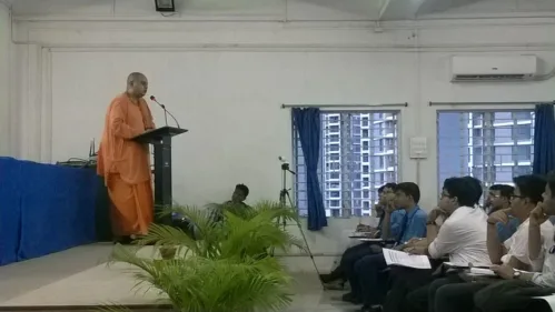Swami Vedatitananda ji addressed the students of University of Engineering & Management (UEM) on "Mind and Cognition".