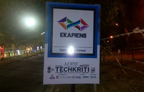 Ekapiens – the reputed media company, started by students of UEM has now successfully worked as the media partner of Techkriti – the IIT Kanpur Technical Festival