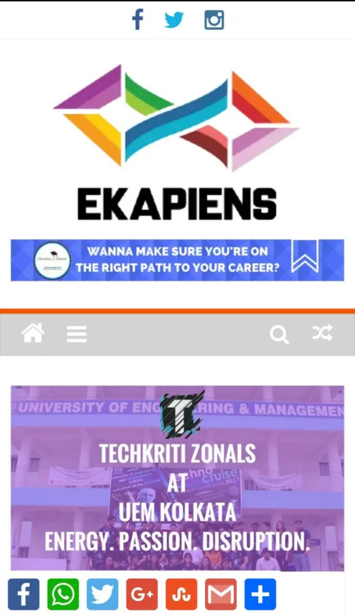 A bunch of students from UEM, Kolkata have launched a start-up - a media company named Ekapiens.