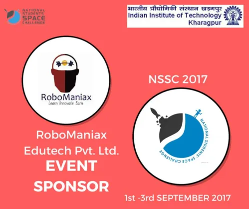 Mr. Mayank Rajput, the owner of Robomaniax, a leading company, alumni member of the University of Engineering & Management (UEM), Jaipur……Robomaniax is a sponsor of the National Students’ Space Challenge, IIT KharagpurRobomaniax is a sponsor of the National Students’ Space Challenge, IIT Kharagpur