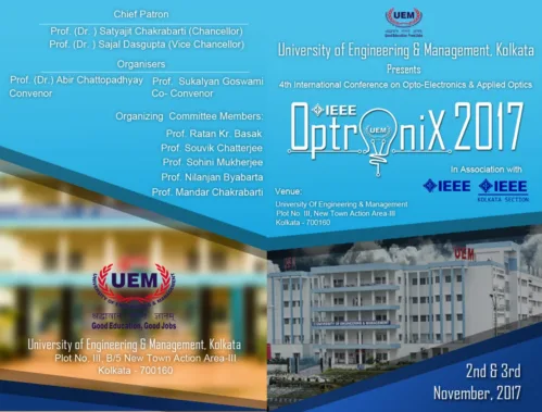IEEE-OPTRONIX 2017 at UEM, Kolkata