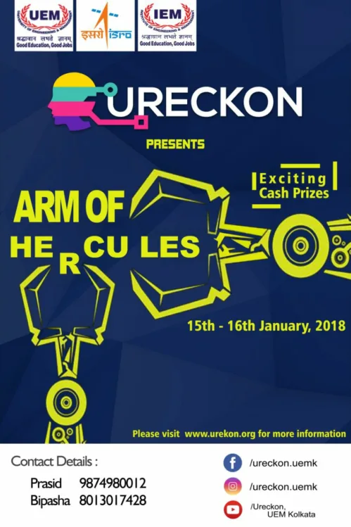 A major and interesting event to be held is Arm Of Hercules in URECKON 2018