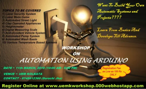 Workshop on "Automation using Arduino"