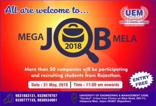 Mega Job Mela 2018 at UEM