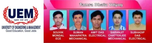 Students of UEM Jaipur got job offer from Tamra Dhatu Udyog