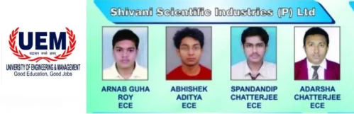 2018 batch passout students of UEM Jaipur got job offer from Shivani Scientific Industries Pvt. Ltd.