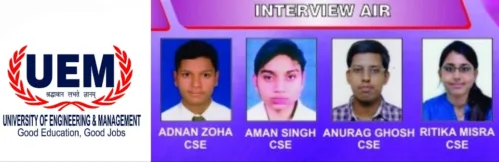 Students of UEM Jaipur got job offer from Interview Air