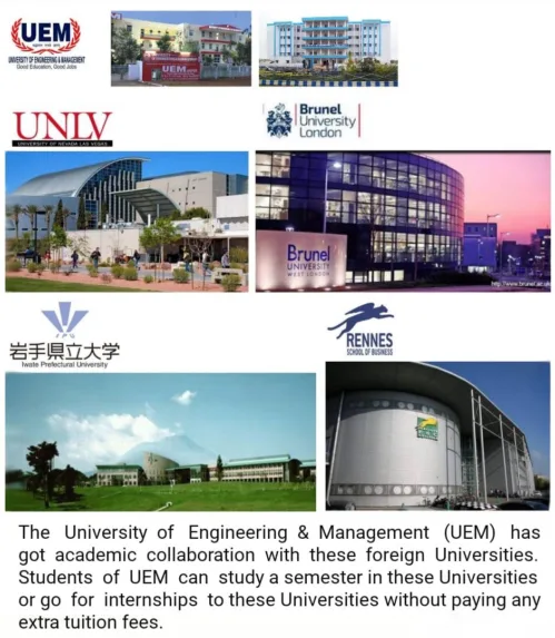 UEM has got academic collaboration with foreign Universities