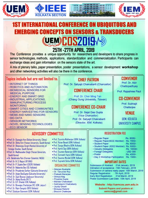 1st international conference on ubiquitous and emerging concepts on sensors and tranducers