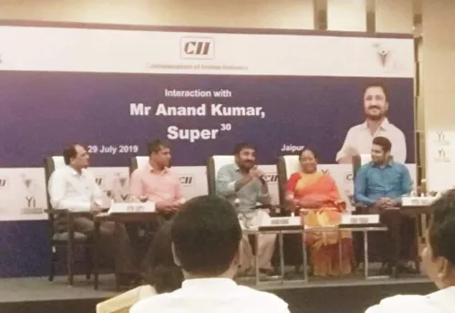 Sri Anand Kumar of Super 30 at the CII meet