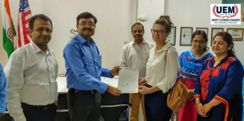 Bidding farewell to Ms. Sofia Magnani, Italy, who took 3 months of classes at UEM Jaipur