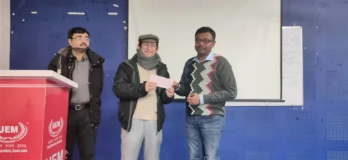 Awards of Excellence being given to faculty members of UEM Jaipur