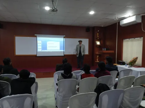 Mr. Uddipak Chakraborty, Ex-GM, Shapoorji Pallonji Co. & Ltd, Kolkata delivering an enriching lecture on Bracing the Professional Career to UEM Kolkata students