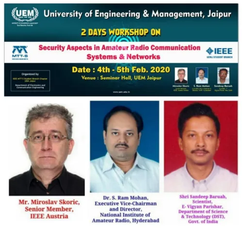 2-Day IEEE Workshop on “Security Aspects in Amateur Radio Communication Systems and Networks”