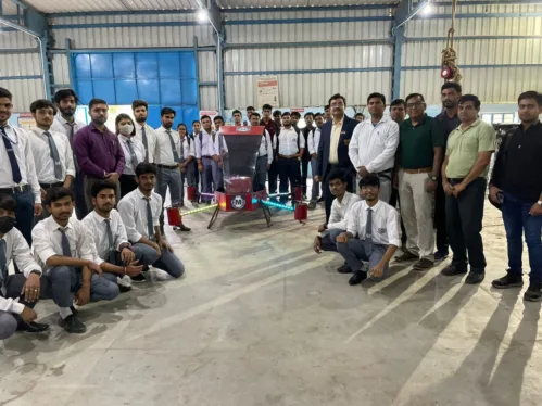 Student members of UEM JAIPUR Motorsports Club have worked on this human drone project.