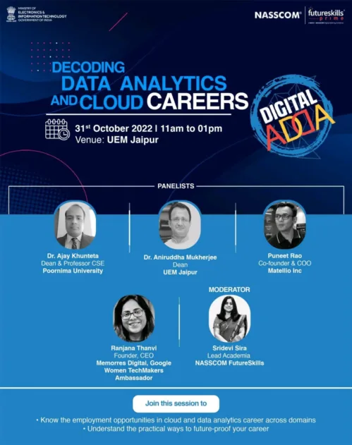 On-campus Digital Adda - Decoding      held at the University of Engineering & Management (),  held in association of ,      , .   and UEM JAIPUR