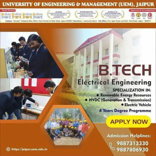 Admissions open for 2023- 2024 Admission link: http://bit.ly/3GBh61k Courses offered are B.TECH, M.TECH, BBA, MBA, MBA EXECUTIVE, BCA, MCA, BPT, MPT, Ph.D We are AIU, UGC, AICTE, NAAC Approved and Accredited. Apply at www.staging.uem.edu.in