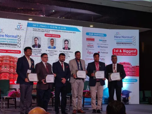 We feel good to share that the University of Engineering & Management (UEM), JAIPUR was awarded Education Leadership Award in the "ArdorComm New Normal Education Leadership Summit" held in Jaipur, Rajasthan on 17th Dec 2022.