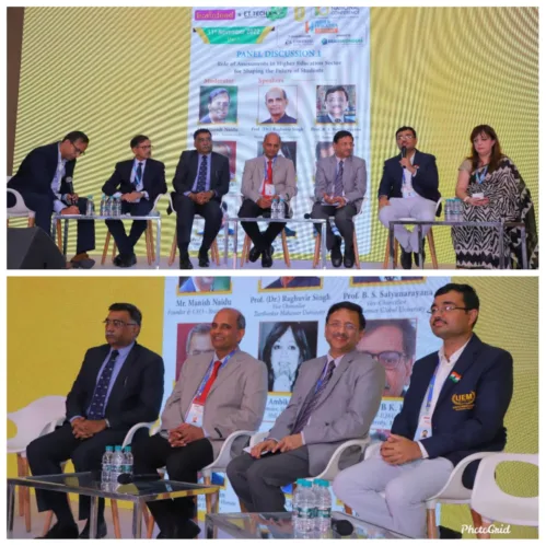 Moment from the panel discussion held as a part of ETTech Leaders' Summit.
