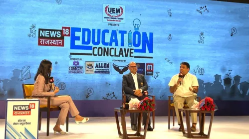 Prof. Dr. Pradeep Kumar Sharma, Registrar, University of Engineering & Management (UEM), JAIPUR speaking in a panel discussion in News 18 Rajasthan on the topic Role of Artificial Intelligence in our life and it’s Applications.