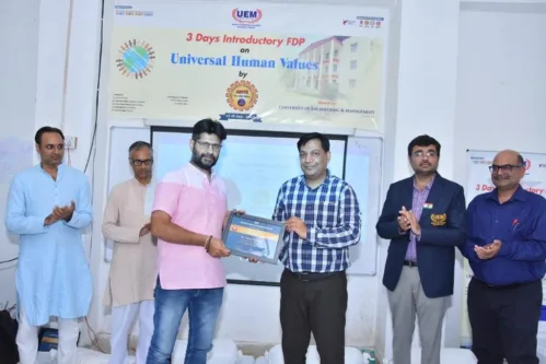 Valedictory Session of AICTE Approved 3 Days FDP on Universal Human Values held at University of Engineering & Management (UEM), JAIPUR.