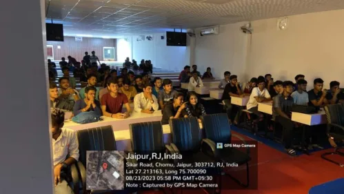 Students of the University of Engineering & Management (UEM), JAIPUR sat in their seminar hall of the University together and became witness to the history.