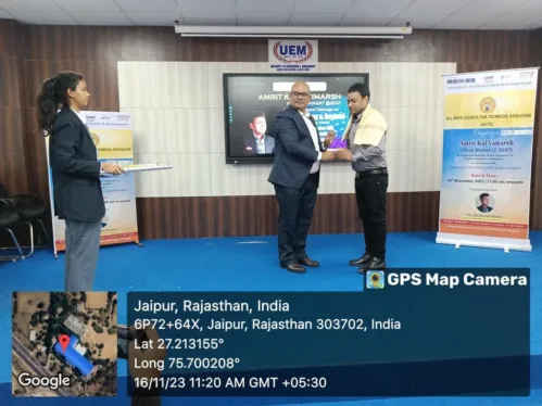 AMRIT KAAL VIMARSH VIKSIT BHARAT@2047 MEGA EVENT HELD AT UNIVERSITY OF ENGINEERING AND MANAGEMENT, JAIPUR.