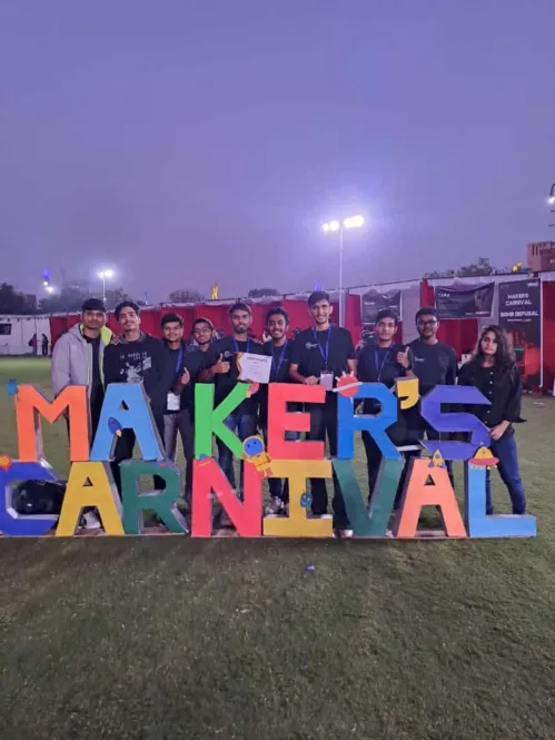 Student of Shunya Student Chapter of University of Engineering Management, Jaipur become first runner up at makers-carnival at JECRC University, Jaipur.