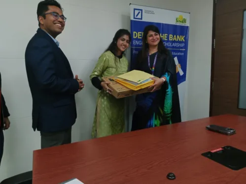 Swarnadipta Das, a student of B.Tech 1st year CSE has been selected to receive a Scholarship Grant of Rs 4 Lacs