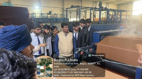 Industrial Visit to Glo Aire (Concept International Inc.), Solitaire Park, Bagru, Jaipur in Association with IIC and ISHRAE Jaipur Chapter for Problem Identification