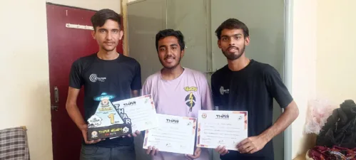 Student of Shunya Student Chapter of University of Engineering Management jaipur, stood winner at Cyborg Trench at RTU Kota