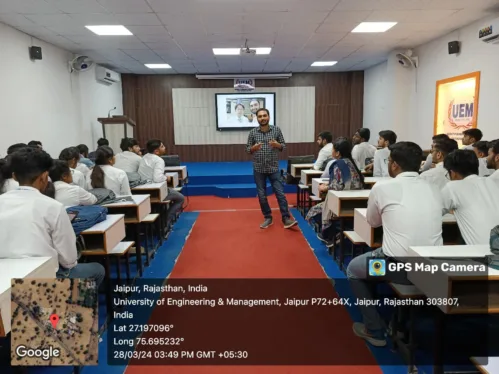 The UEM Jaipur ACM Student Chapter orchestrated a highly informative Distinguished Speaker Program on "Evolution of Large Language Models: The Good, The Bad, and The Opportunities" featuring Dr. Tanmoy Chakraborty, Associate Professor at IIT Delhi.