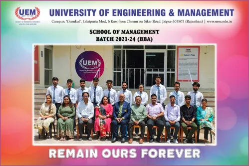 School of Management, UEM Jaipur has organised farewell party NAVARAMBH 2024 for the students of MBA and BBA 2024 passing out batch.