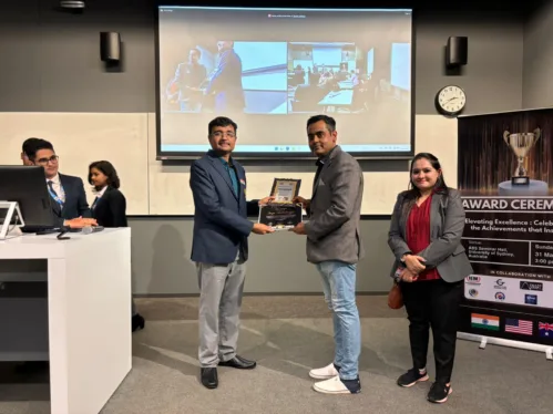 Distinguished and Young Alumnus Award being given away to the deserving Alumni members of IEM and UEM working in Sydney, Australia at the University of Sydney.
