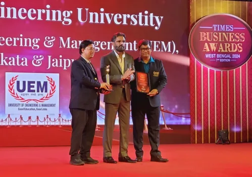 University of Engineering and Management (UEM-JAIPUR) has been honored with the Times Business Award for Leading Engineering University in Jaipur!