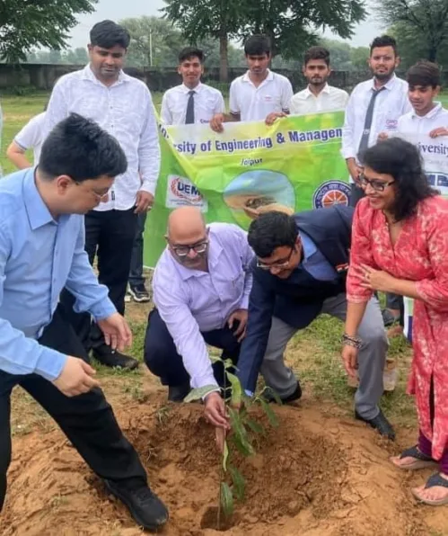 Plantation drive at UEM JAIPUR
