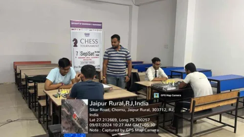 University of Engineering and Management Chomu held an inter-departmental chess competition as a highlight of Physiotherapy Week.