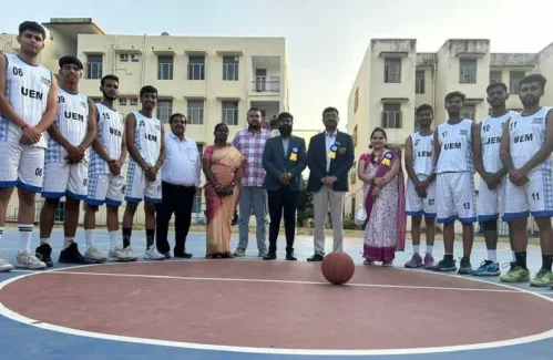 After winning bronze medal in the All India Universities Taekwondo Championship, organised by AIU.