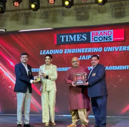 It was a matter of honour for University of Engineering and Management (UEM) Jaipur, to receive this award, as the Leading University from Jaipur, from the Times of India Group.