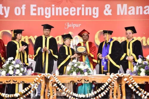 The scenes of Convocation ceremony at UEM JAIPUR, where passout students of 2024 batch were awarded the degree certificates. 625 students were awarded the degree.