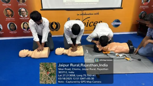University of Engineering & Management (UEM), Jaipur is proud to share the successful completion of a Workshop on Cardiopulmonary Resuscitation (CPR), conducted by the Department of Physiotherapy on March 18, 2025, at the UEM Jaipur campus
