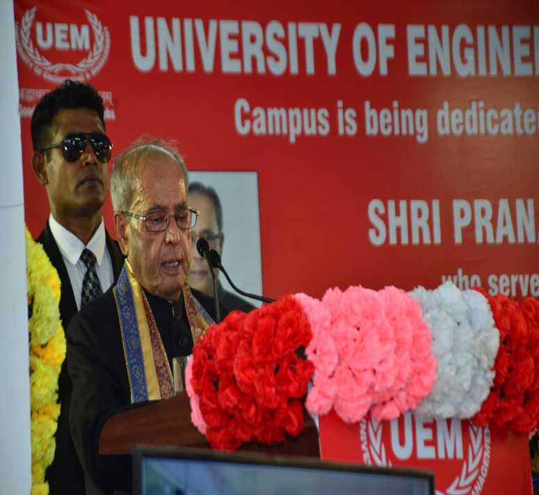 Shri Pranab Mukherjee, Hon’ble Former President of India visited the University Campus