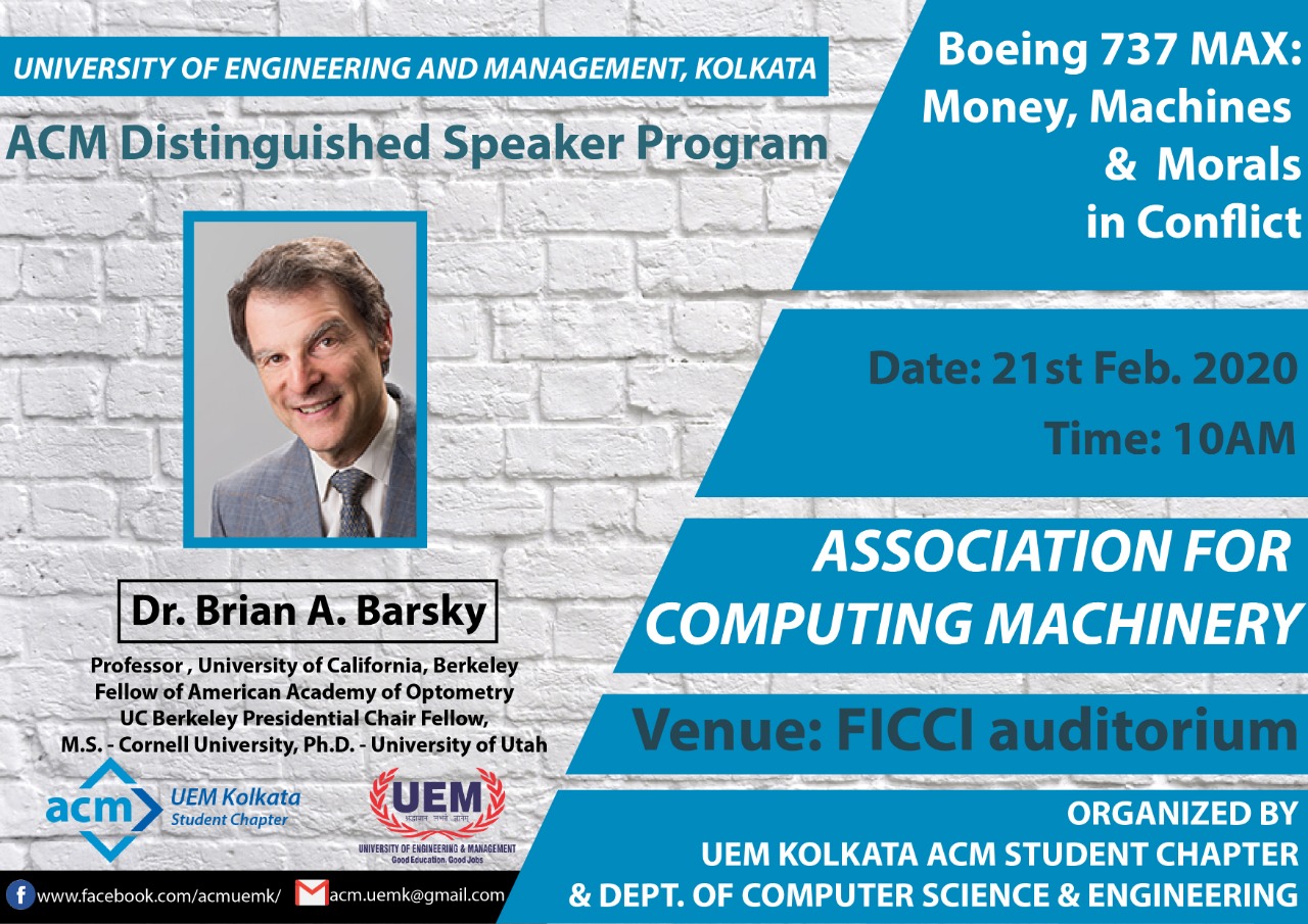 Distinguished Speaker Program: Dr. Brian A.Barsky,Professor,University of California, Berkeley