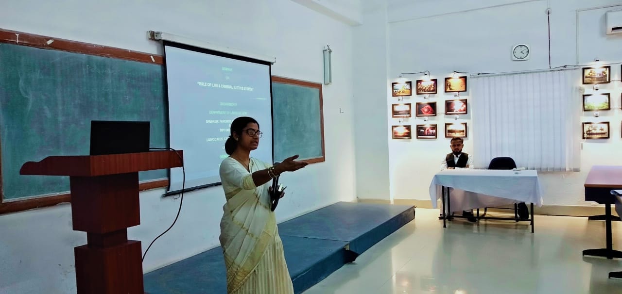 Glimpses of seminar on Rule of Law & Criminal Justice system organised by the department of Law of UEM Kolkata