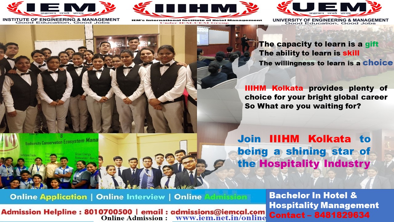 Admission going on in BHM department at UEM Kolkata