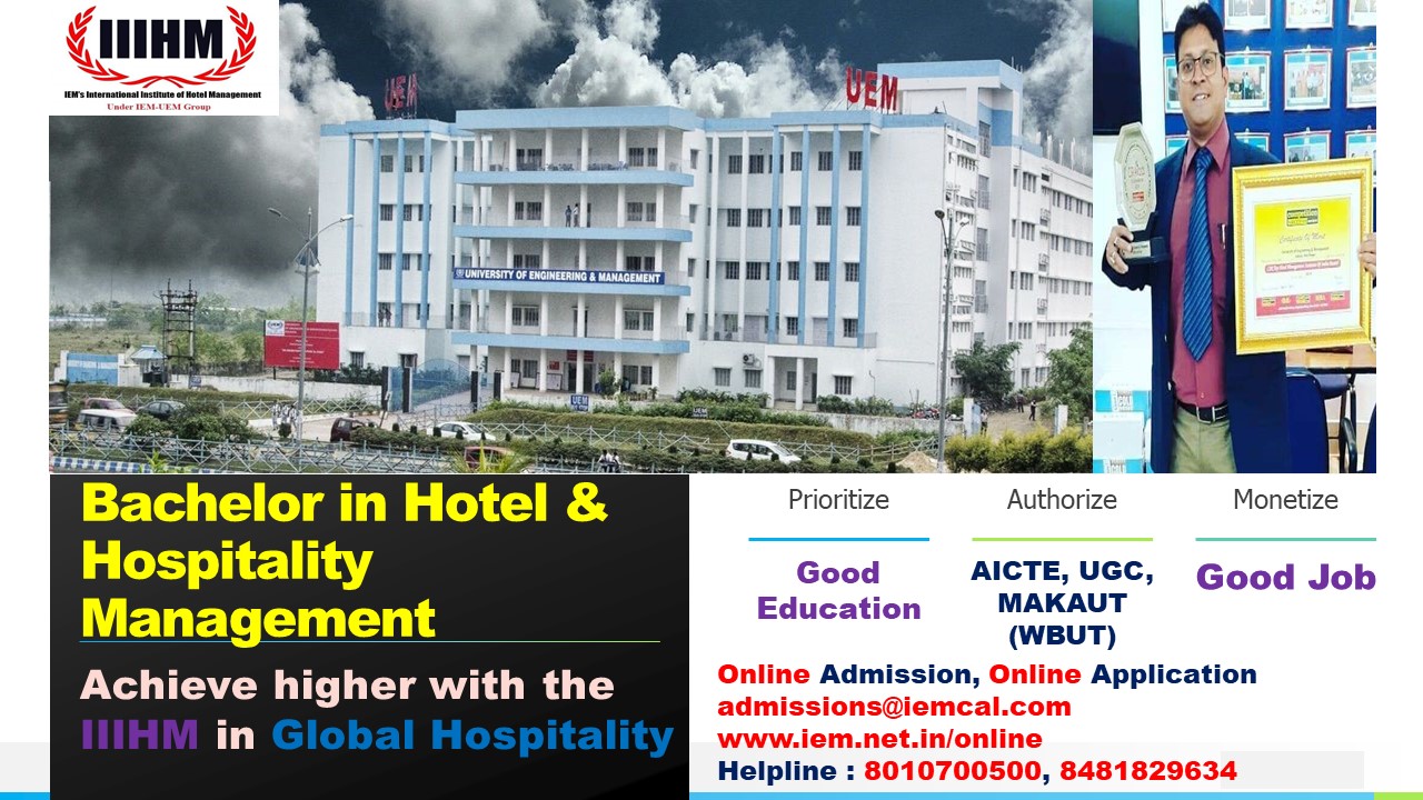 Online admission going on BHM department at UEM Kolkata