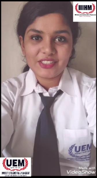 Puja Sethia, BHM, 1st year student of UEM Kolkata speaks about the online classes which are being held during this pandemic situation