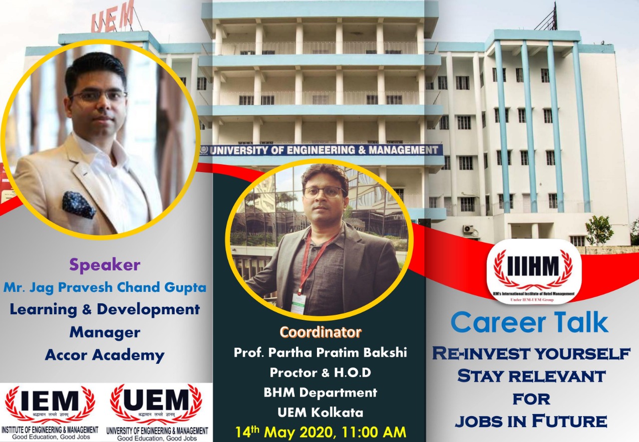 Join for a Career Talk on "Re-invest yourself stay relevant for jobs in future"