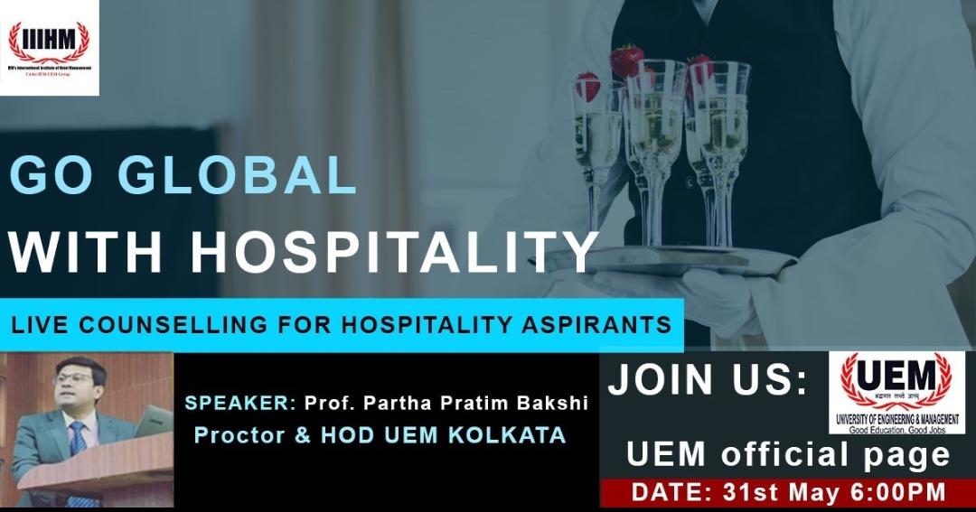 UEM KOLKATA invites for a LIVE ONLINE COUNSELLING FOR HOTEL MANAGEMENT ASPIRANTS on 31st May 2020