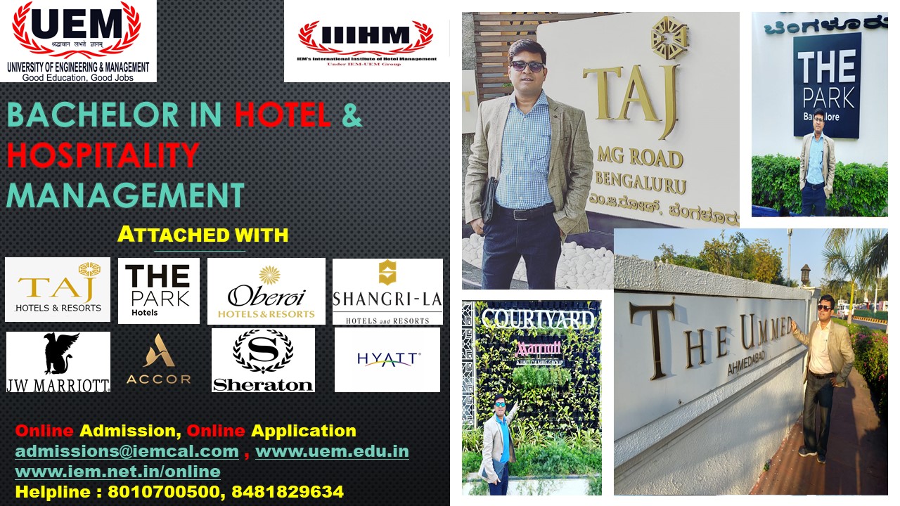 Admission Open for Hotel and Hospitality Management, BHM Department at UEM Kolkata